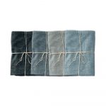 Súprava 4 ks látkových obrúskov s prímesou ľanu Linen Couture Blue Gradient, 43 x 43 cm