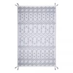 Sivý bavlnený ručne vyrobený koberec Nattiot Grey, 110 x 170 cm