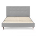 Sivá dvojlôžková posteľ Bobochic Paris Rory Dark, 160 x 200 cm