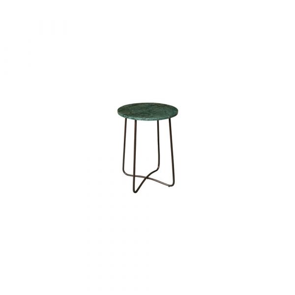 Zelený mramorový odkladací stolík Dutchbones, ⌀ 41 cm