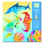 Sada 24 origami papierov s návodom Djeco Neon Glam Sea