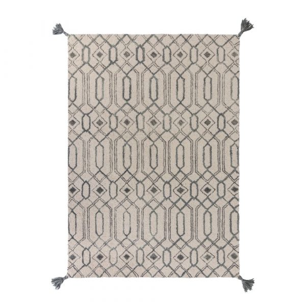 Sivý vlnený koberec Flair Rugs Pietro, 160 x 230 cm
