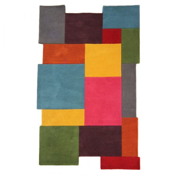 Farebný vlnený koberec Flair Rugs Illusion Collage, 120 x 180 cm