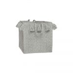 Sivý bavlnený ručne tkaný box Nattiot, ∅ 25 cm