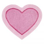 Ružový detský koberec v tvare srdca Catherine Lansfield, 50 x 80 cm