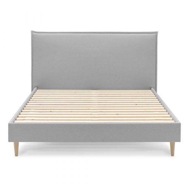Sivá dvojlôžková posteľ Bobochic Paris Sary Light, 160 x 200 cm