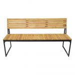 Záhradná lavica z akáciového dreva s kovovou konštrukciou Edeis Brick