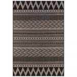 Čierno-béžový vonkajší koberec Bougari Sidon, 70 x 140 cm