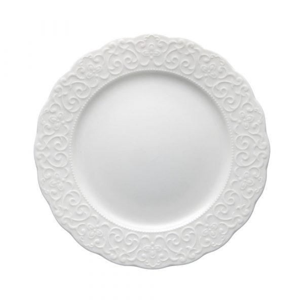 Biely porcelánový tanier Brandani Gran Gala, ⌀ 21 cm
