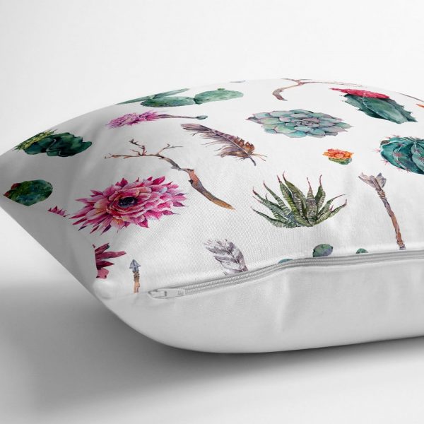 Obliečka na vankúš s prímesou bavlny Minimalist Cushion Covers Succulent, 70 x 70 cm