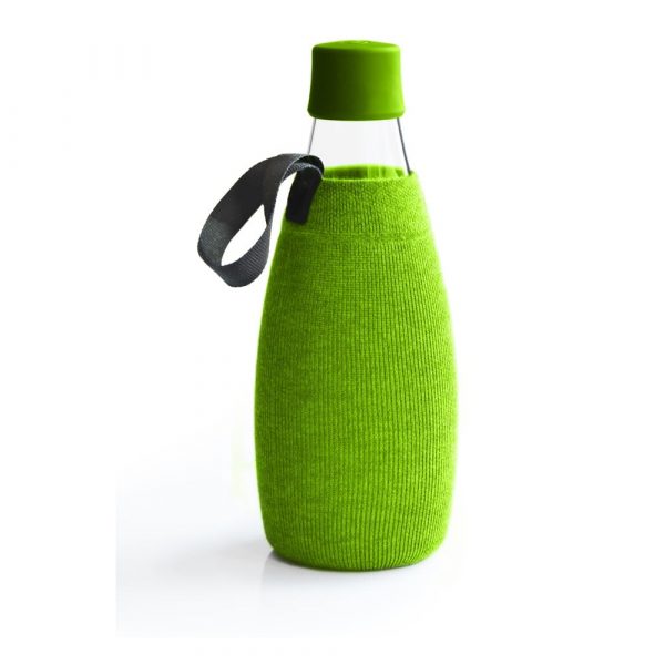 Zelený obal na sklenenú fľašu ReTap s doživotnou zárukou, 800 ml
