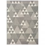 Sivý vonkajší koberec Universal Clhoe Triangles, 160 x 230 cm
