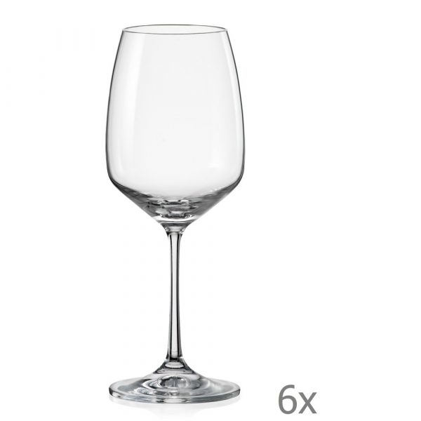 Súprava 6 pohárov na víno Crystalex Giselle, 455 ml