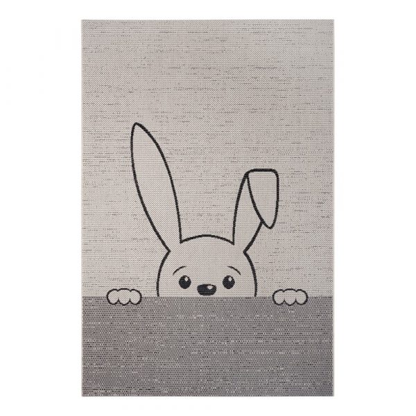 Sivý detský koberec Ragami Bunny, 80 x 150 cm