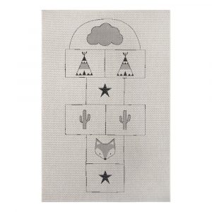 Sivý detský koberec Ragami Games, 160 x 230 cm