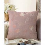 Ružová obliečka na vankúš s prímesou bavlny Minimalist Cushion Covers Succulent, 55 x 55 cm