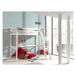 Biela detská posteľ s rebríkom Vipack Pino, 90 × 200 cm