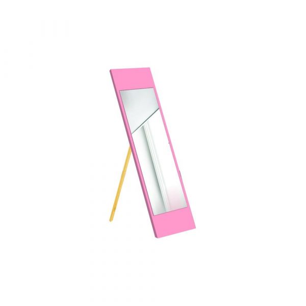 Stojacie zrkadlo s ružovým rámom Oyo Concept, 35 x 140 cm