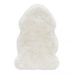 Biela umelá kožušina Mint Rugs Uni Soft, 140 × 90 cm