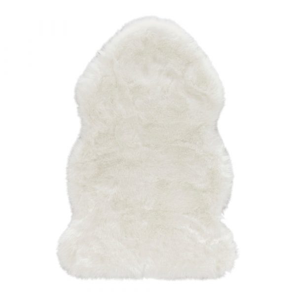Biela umelá kožušina Mint Rugs Uni Soft, 60 x 90 cm