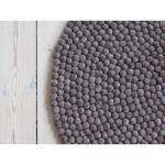 Orechovohnedý guľôčkový vlnený koberec Wooldot Ball rugs, ⌀ 200 cm