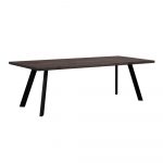 Tmavohnedý dubový jedálenský stôl Rowico Freddie, 240 x 100 cm
