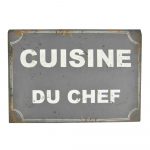 Plechová ceduľa Antic Line Cusine Du Chef