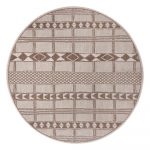 Hnedo-béžový vonkajší koberec Ragami Madrid, ø 120 cm