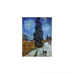 Reprodukcia obrazu Vincent van Gogh – Country Road in Provence by Night, 80 x 60 cm