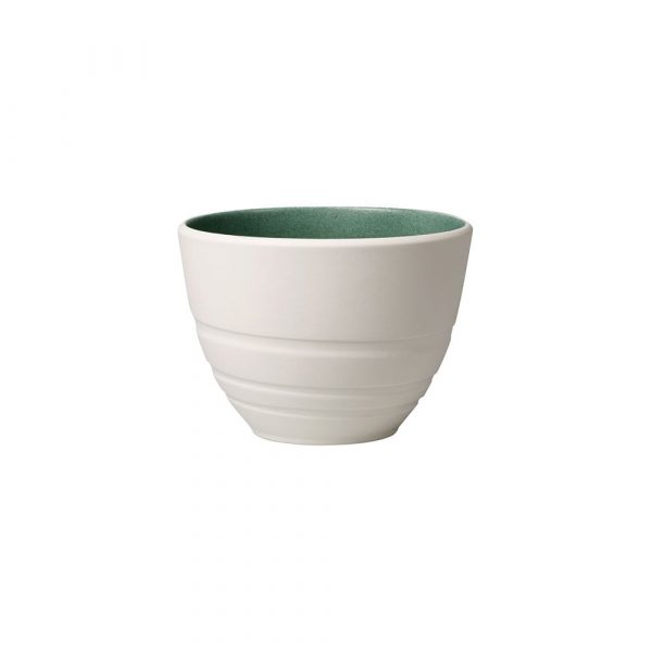 Bielo-zelená porcelánová šálka Villeroy & Boch Leaf, 450 ml