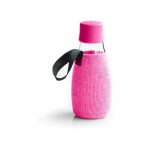 Ružový obal na sklenenú fľašu ReTap s doživotnou zárukou, 300 ml