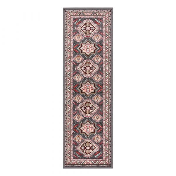 Sivý koberec Nouristan Saricha Belutsch, 80 x 250 cm