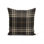 Čierno-béžová dekoratívna obliečka na vankúš Minimalist Cushion Covers Flannel, 35 x 55 cm