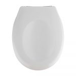 Biele WC s jednoduchým zatváraním sedadlo Wenko Savio, 45 x 37,5 cm