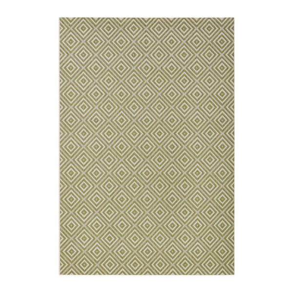 Zelený vonkajší koberec Bougari Karo, 200 × 290 cm