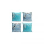 Súprava 4 dekoratívnych obliečok na vankúše Minimalist Cushion Covers Winter Flowers, 45 x 45 cm
