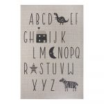 Čierno-sivý detský koberec Ragami Letters, 160 x 230 cm