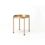 Konferenčný stolík v zlatej farbe Custom Form Hanna, ø 40 cm