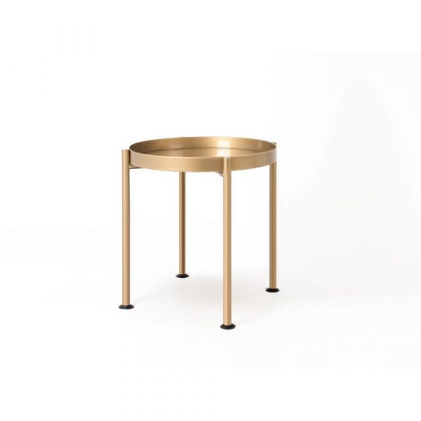 Konferenčný stolík v zlatej farbe Custom Form Hanna, ø 40 cm