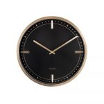 Čierne nástenné hodiny Karlsson Dots, ø 42 cm