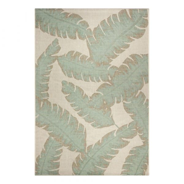 Zeleno-béžový vonkajší koberec Ragami Leaf, 160 x 230 cm