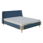 Modrá dvojlôžková posteľ PreSpánok Sara, 180 x 200 cm