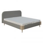 Sivá dvojlôžková posteľ PreSpánok Lena, 160 x 200 cm
