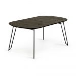 Čierny rozkladací jedálenský stôl La Forma Norfort, 140 x 90 cm