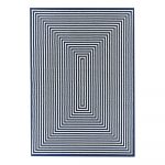 Tmavomodrý vonkajší koberec Floorita Braid, 200 × 285 cm