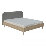 Sivá dvojlôžková posteľ PreSpánok Arianna, 160 x 200 cm