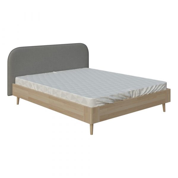 Sivá dvoulůžková postel PreSpánok Arianna, 140 x 200 cm