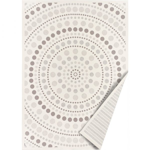 Bielo-sivý obojstranný koberec Narma Oola, 200 x 300 cm