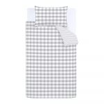 Sivé bavlnené obliečky Bianca Check And Stripe, 200 x 200 cm