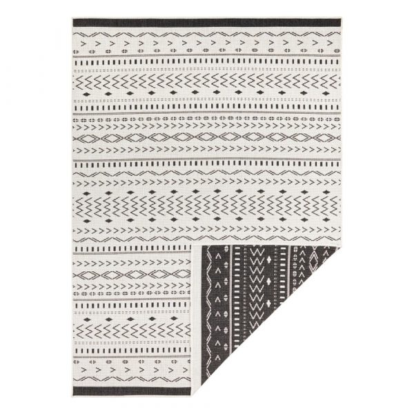 Čierno-krémový vonkajší koberec Bougari Kuba, 80 x 150 cm